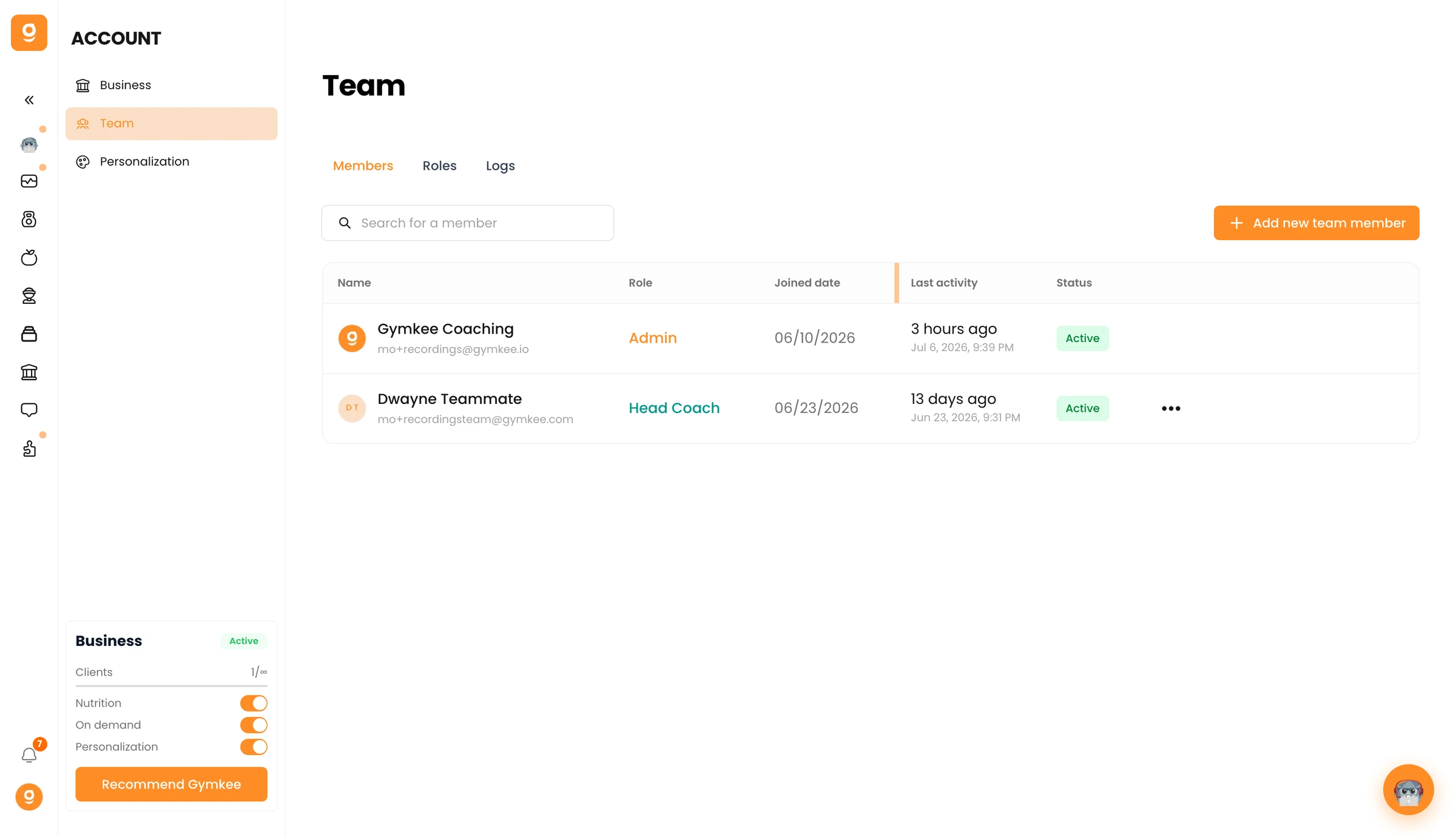 Add teammates and manage roles β screenshot 1
