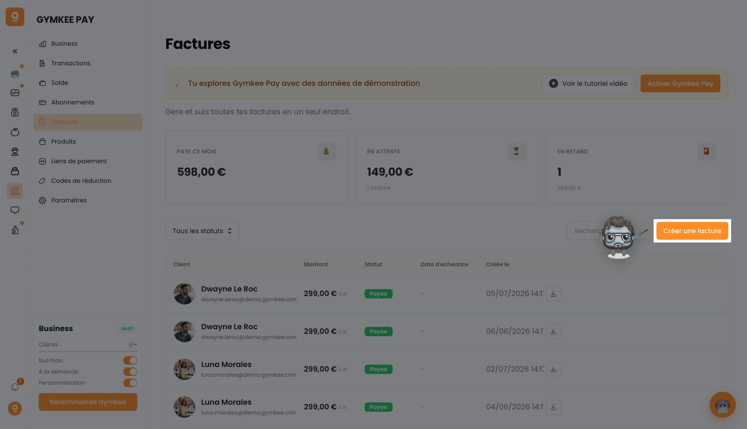 Créer et gérer des factures — screenshot 1